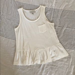 Anthropologie Ruffled Hem Tank Top
